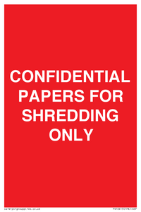 CONFIDENTIAL PAPERS FOR SHREDDING ONLY